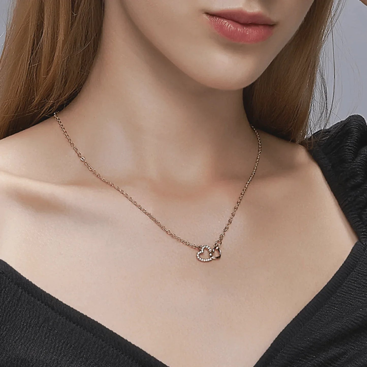 Cynthia Double Heart Necklace - emmy-rae-jewels.com