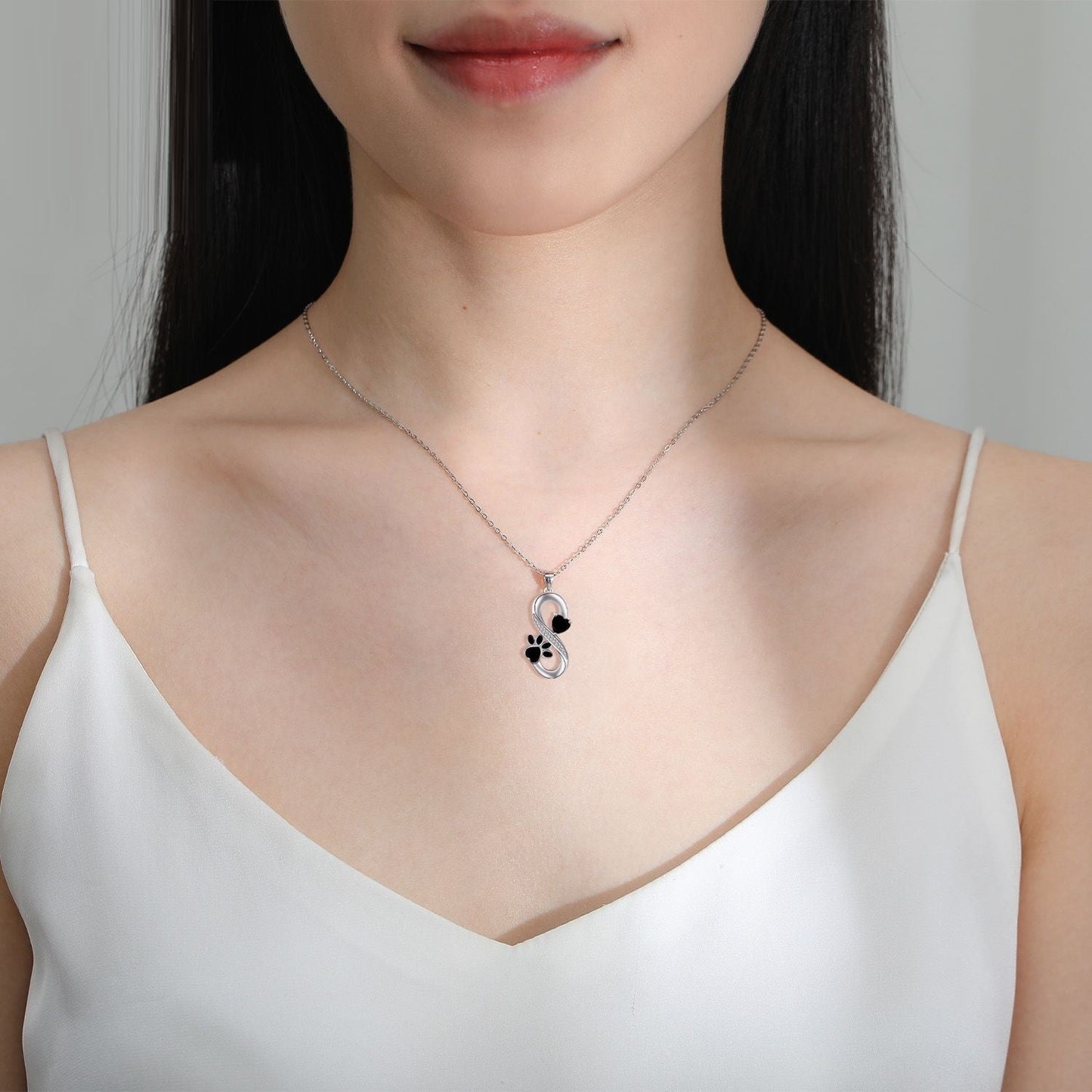 Infinite Symbol Necklace Hearts Paw Print - emmy-rae-jewels.com