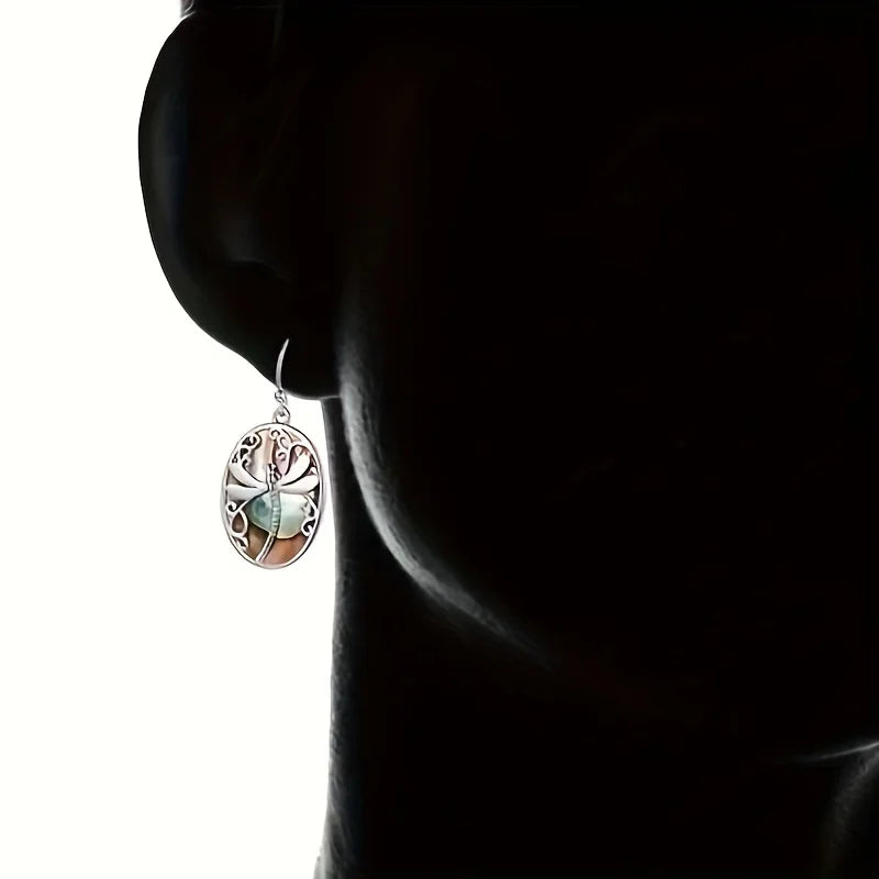 Abalone Shell Dragonfly Earrings – Symbol of Renewal & Grace - emmy-rae-jewels.com