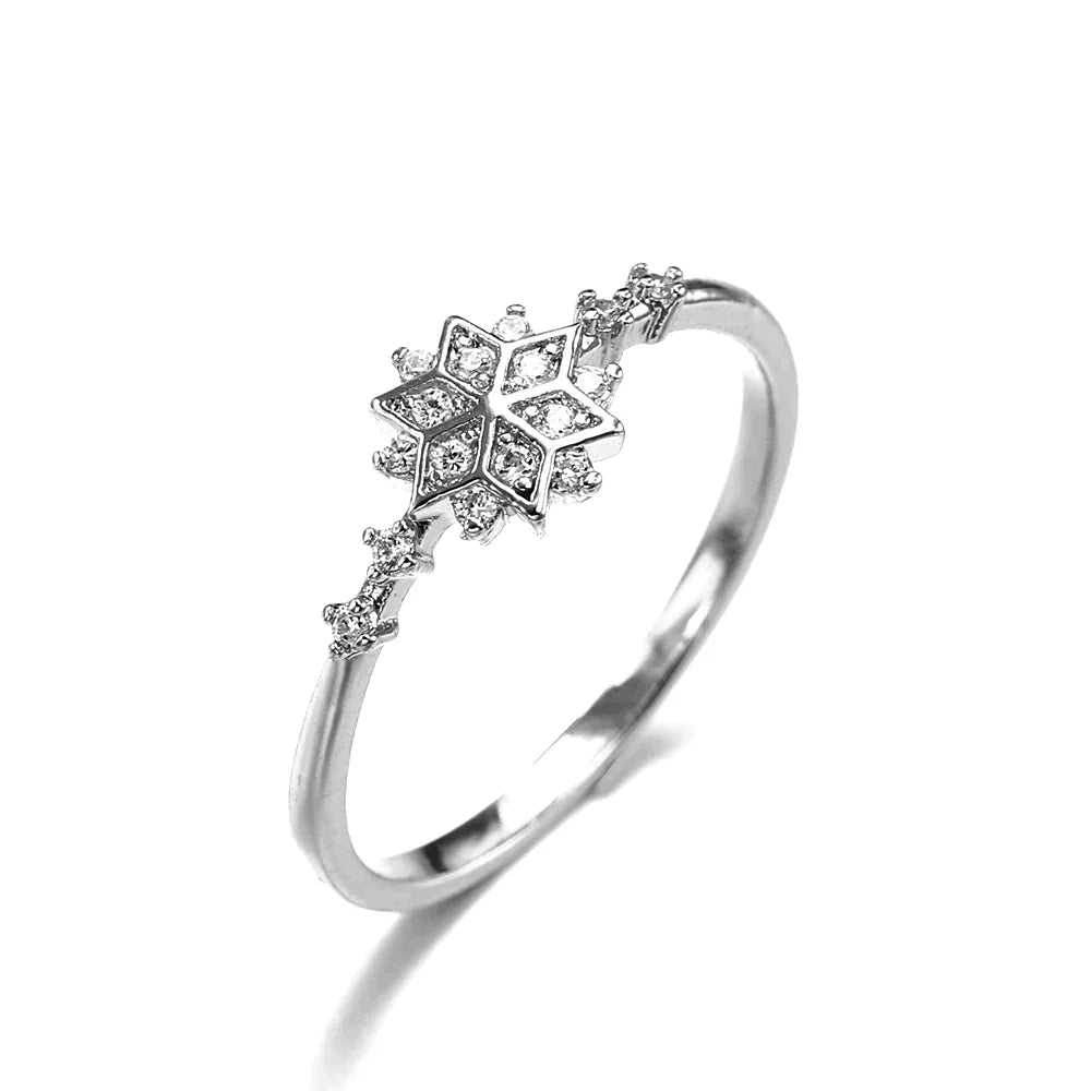 Snowflake Ring in Sterling Silver 925 - emmy-rae-jewels.com