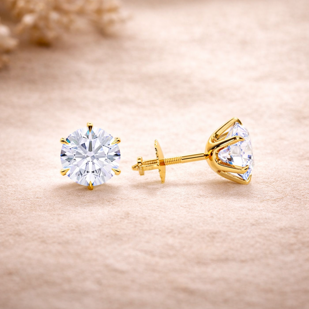 Chic White Gold Tera Earrings