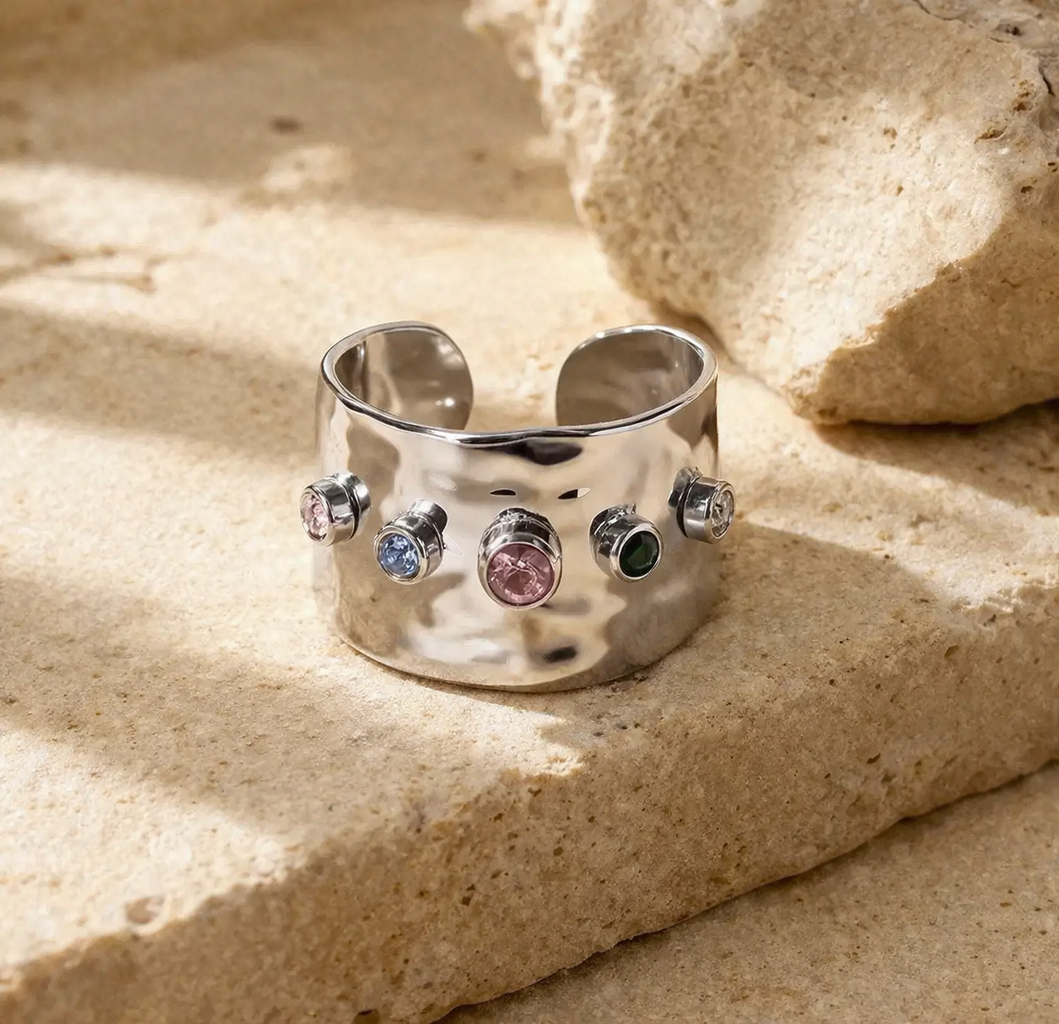 Vintage Gold Cubic Zirconia Ring