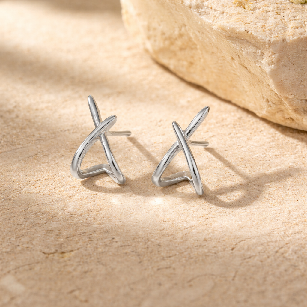 Timeless Gold Cross Earrings