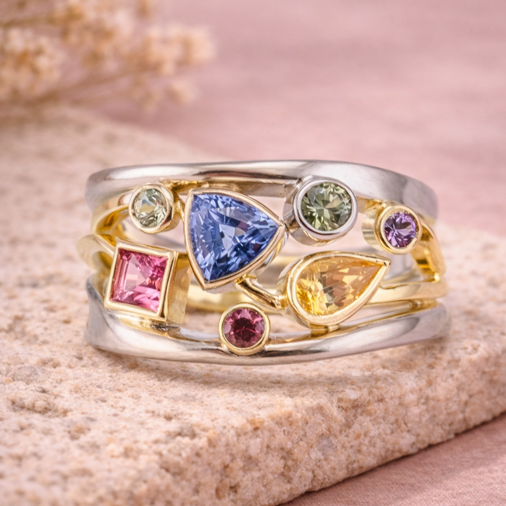 Vintage Colorful Zirconia Ring