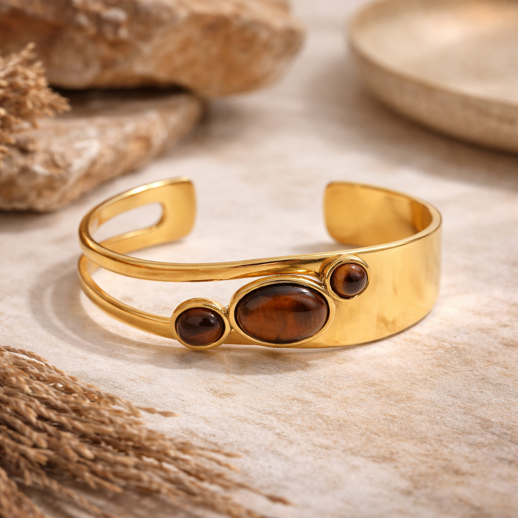 Vintage Gold Tiger Eye Bracelet