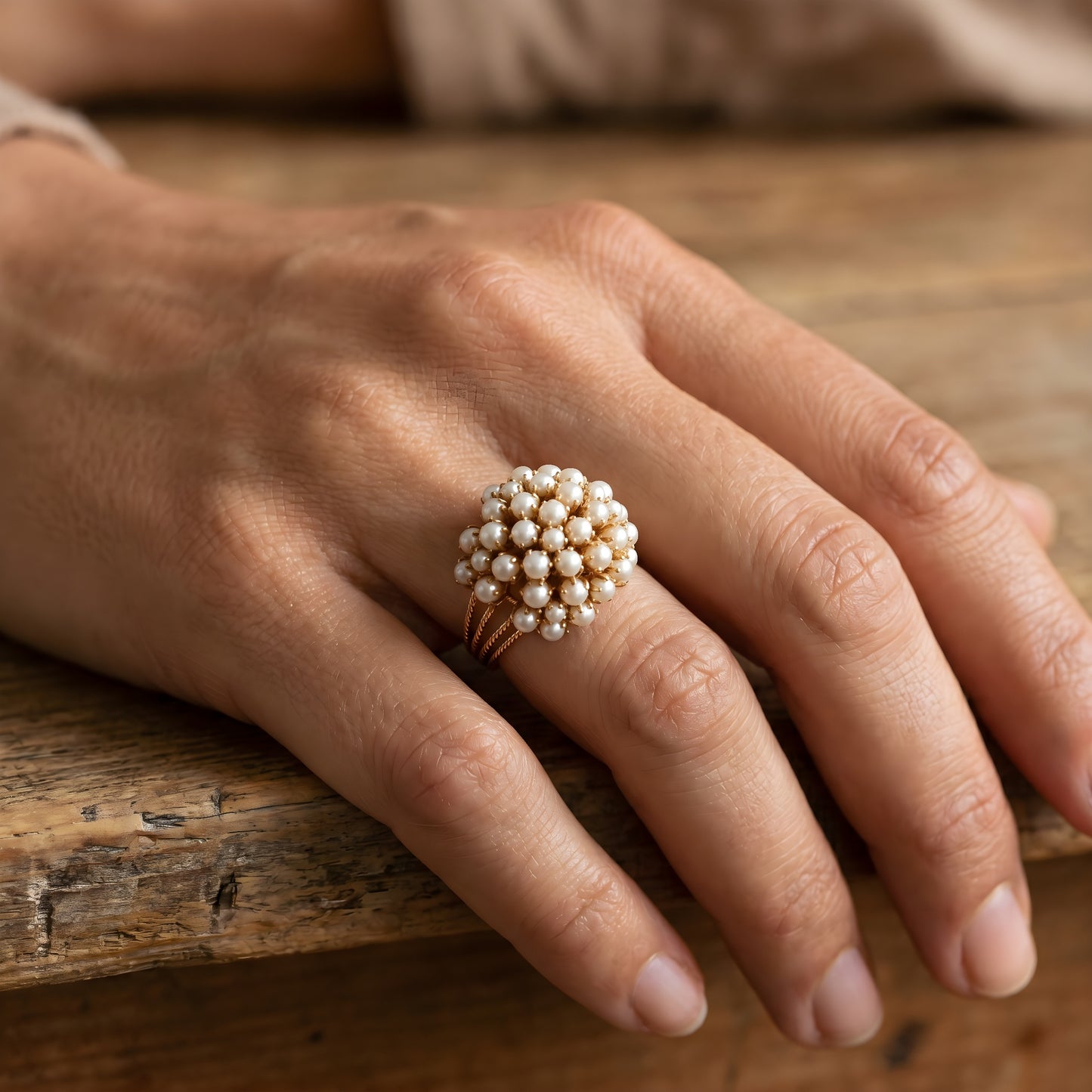 Bush - Inlaid Pearls Ring