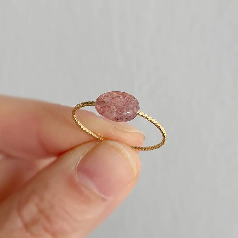 Thin Ring with Colorful Stones