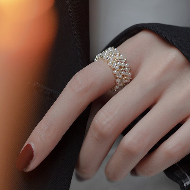 Luxury Pearl Ring in Gold - emmy-rae-jewels.com