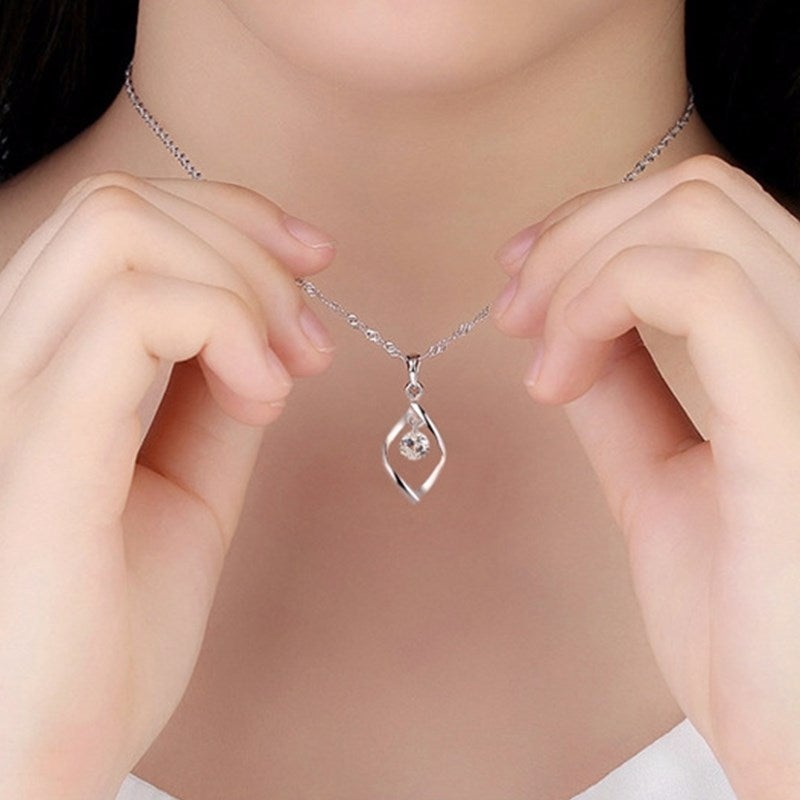 Silver Zirconia Crystal Pendant - emmy-rae-jewels.com