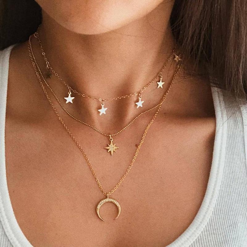 Moon Necklace in Gold - emmy-rae-jewels.com