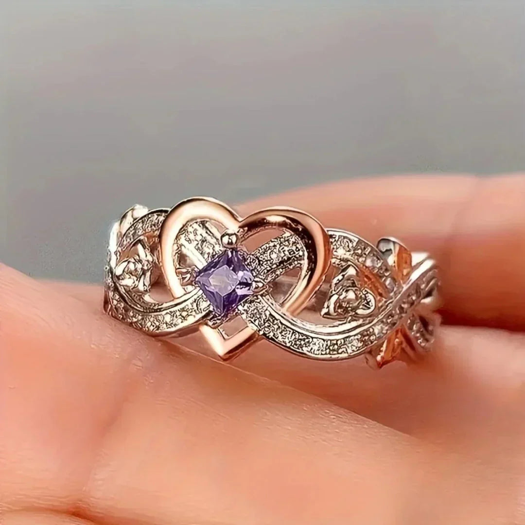 Violetheart Gold & Silver Ring - emmy-rae-jewels.com