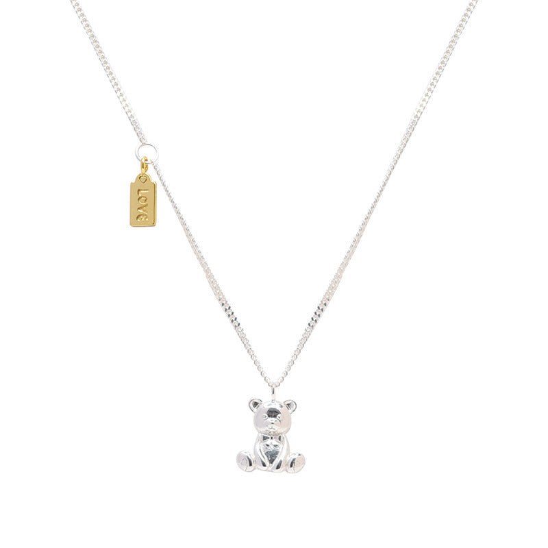 Bria Silver Teddy Pendant - emmy-rae-jewels.com