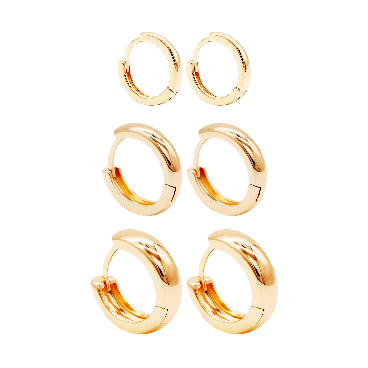 Aurelia Hoop Hug Gold Earrings - emmy-rae-jewels.com