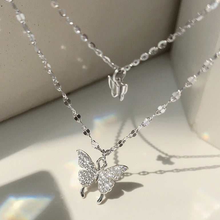 Chiara Layered Butterfly Necklace - emmy-rae-jewels.com
