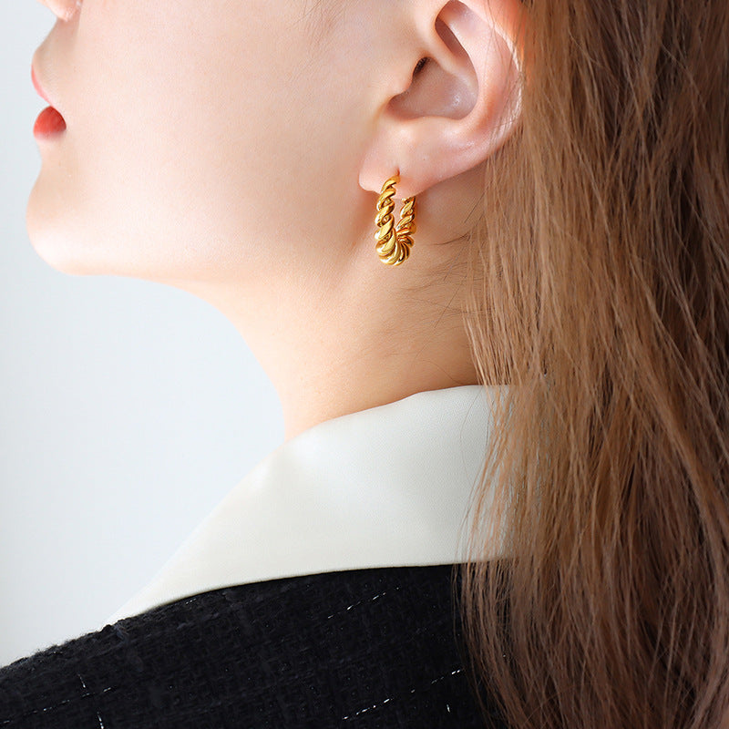 Aurum Golden Twist Earrings - emmy-rae-jewels.com