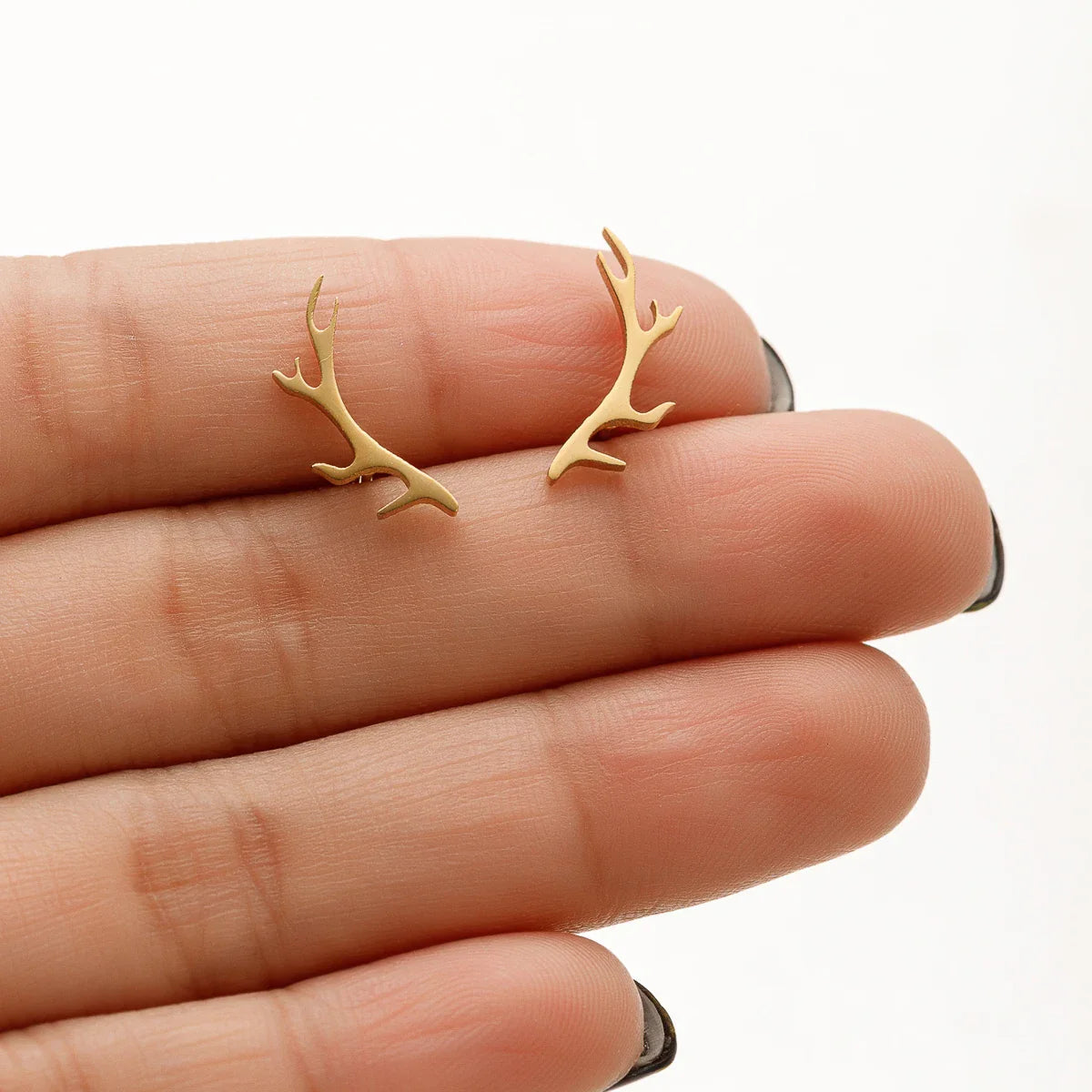 Deer Antler Stud Earrings - emmy-rae-jewels.com