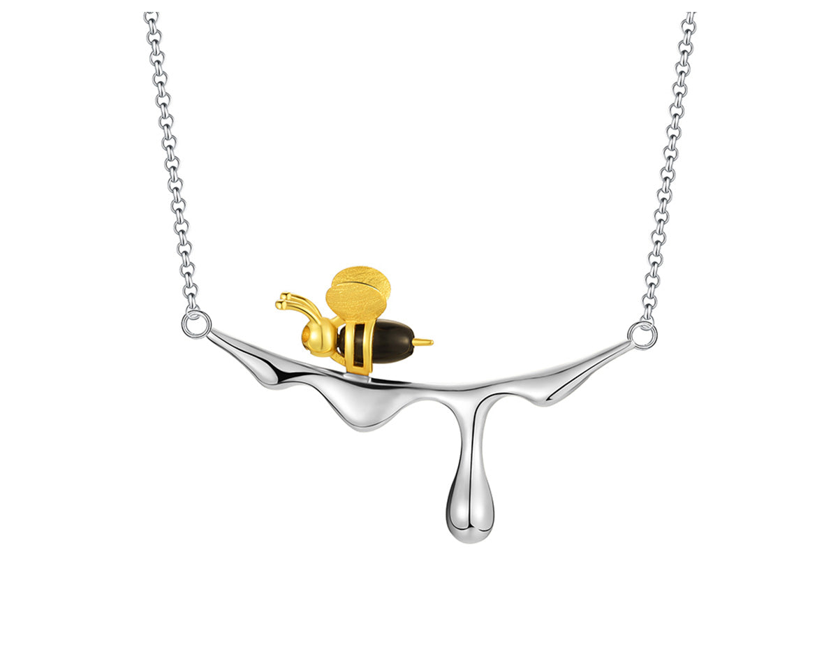 Dripping Honey & Bee Necklace - emmy-rae-jewels.com