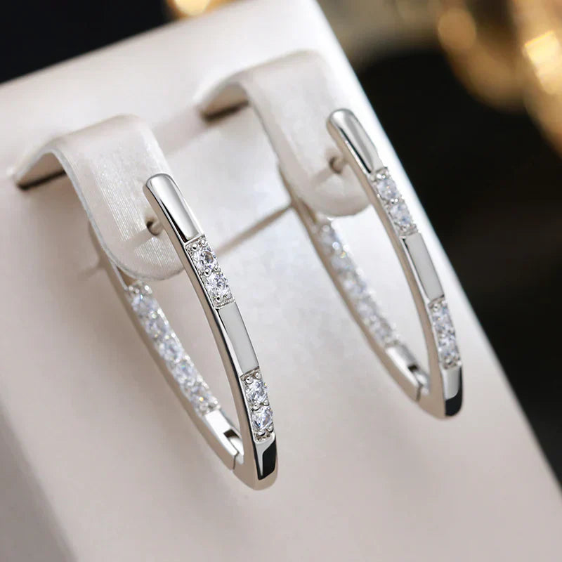 Elegant Zirconia Earrings in Gold - emmy-rae-jewels.com