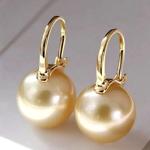 Elegant Golden Pearl Earrings - emmy-rae-jewels.com