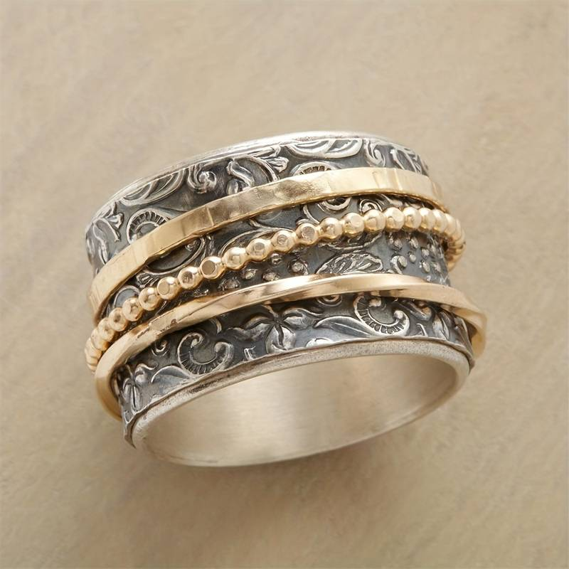 Vintage Gold & Silver Antique Ring - emmy-rae-jewels.com
