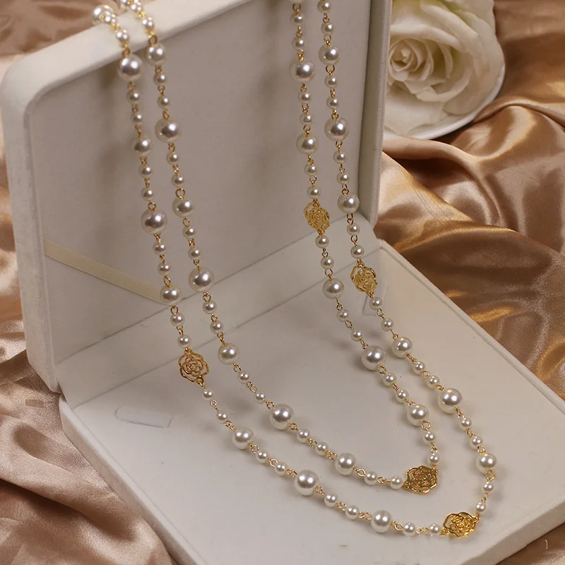 Elegant Gold Pearl Necklace - emmy-rae-jewels.com