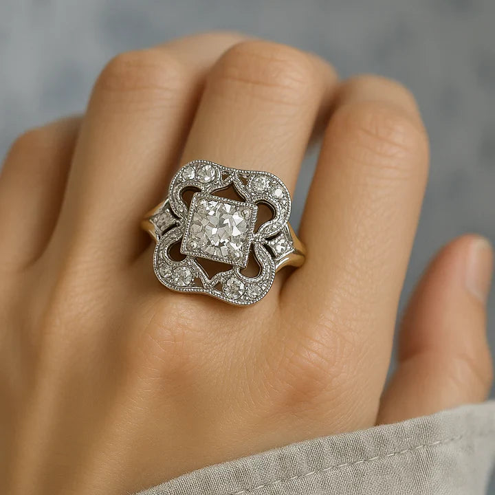 Vintage Zirconia Gold Ring - emmy-rae-jewels.com