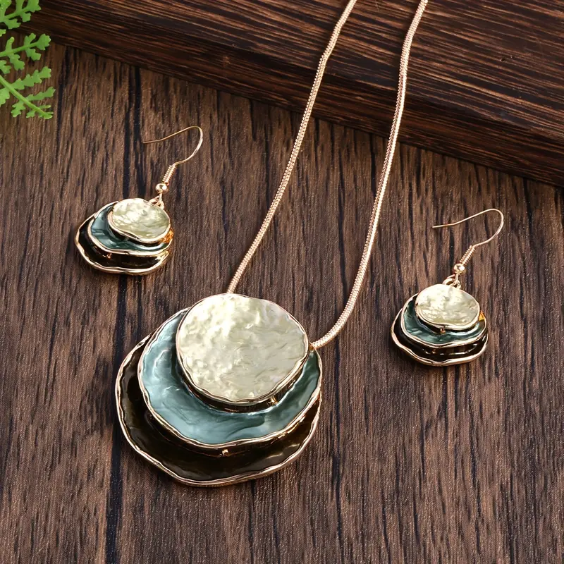 Vintage Blue Layered Stone Set - emmy-rae-jewels.com