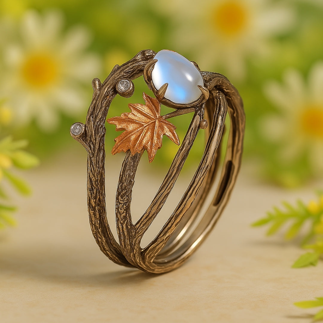 Nature Moonstone Ring - emmy-rae-jewels.com