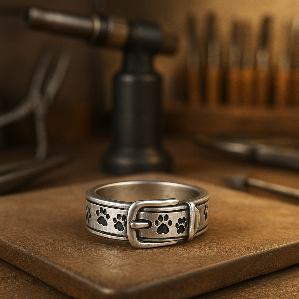 Cute and Stylish Dog Inspired Collar Ring - emmy-rae-jewels.com