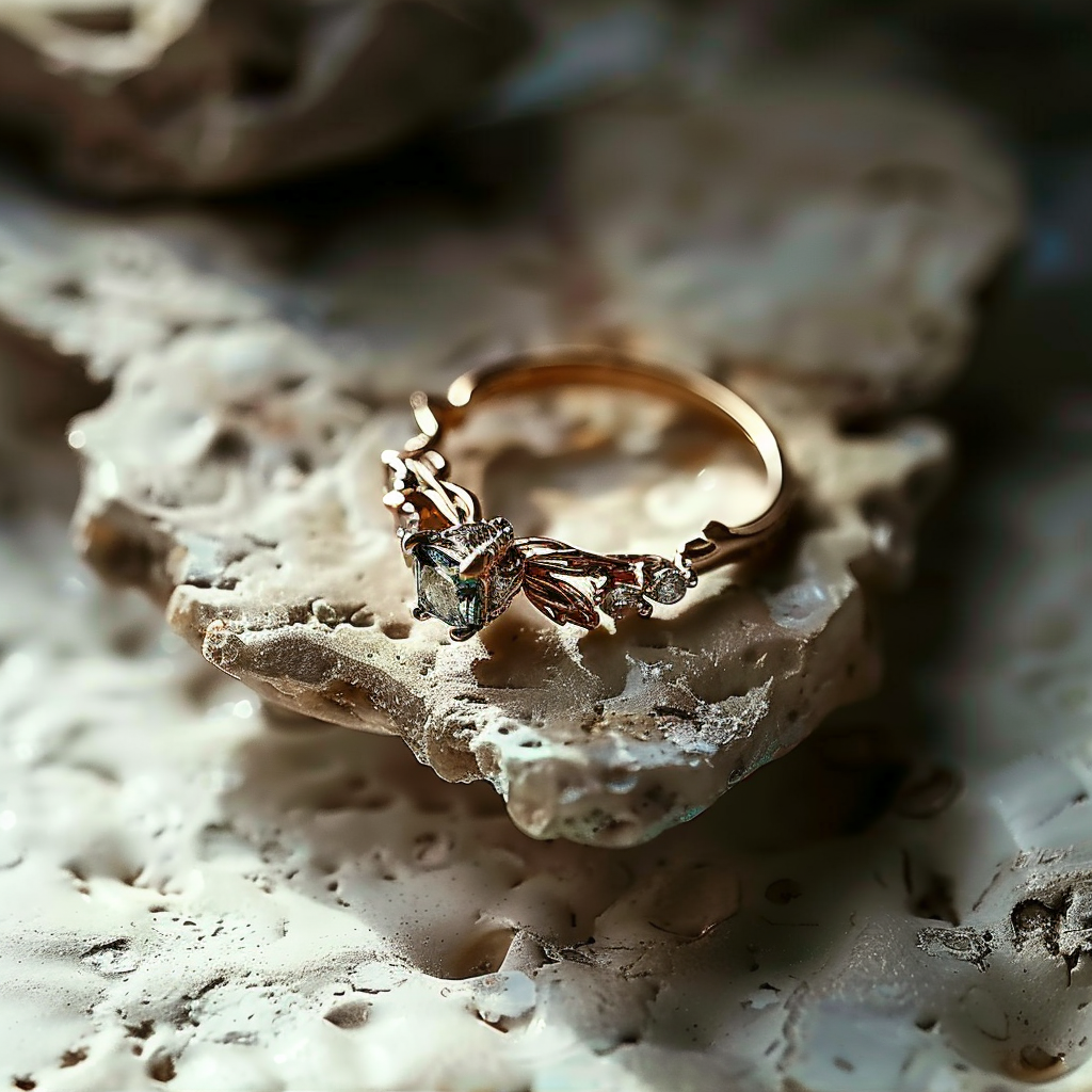 Nature Green Crystal Ring
