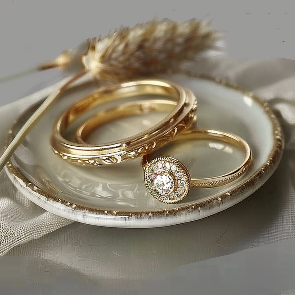 Vintage Gold & Zirconia Ring Pack