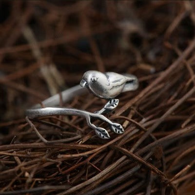 Sterling Silver Bird Adjustable Ring