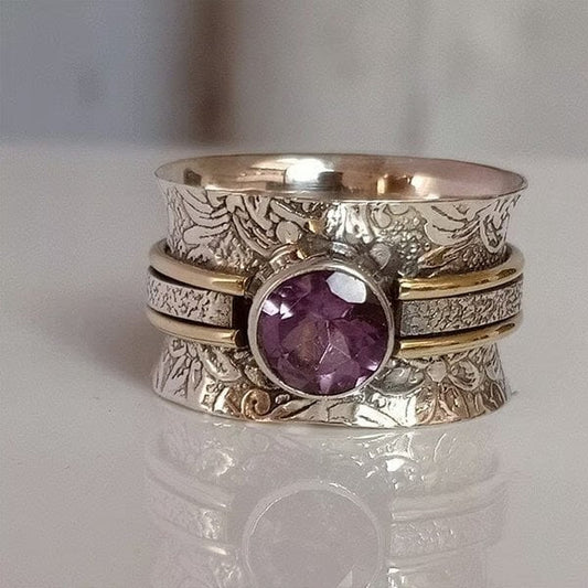 925 BohemianStyle Crystal Meditation Ring - emmy-rae-jewels.com