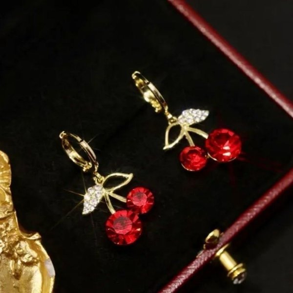 Crimson Cherry Earrings - emmy-rae-jewels.com