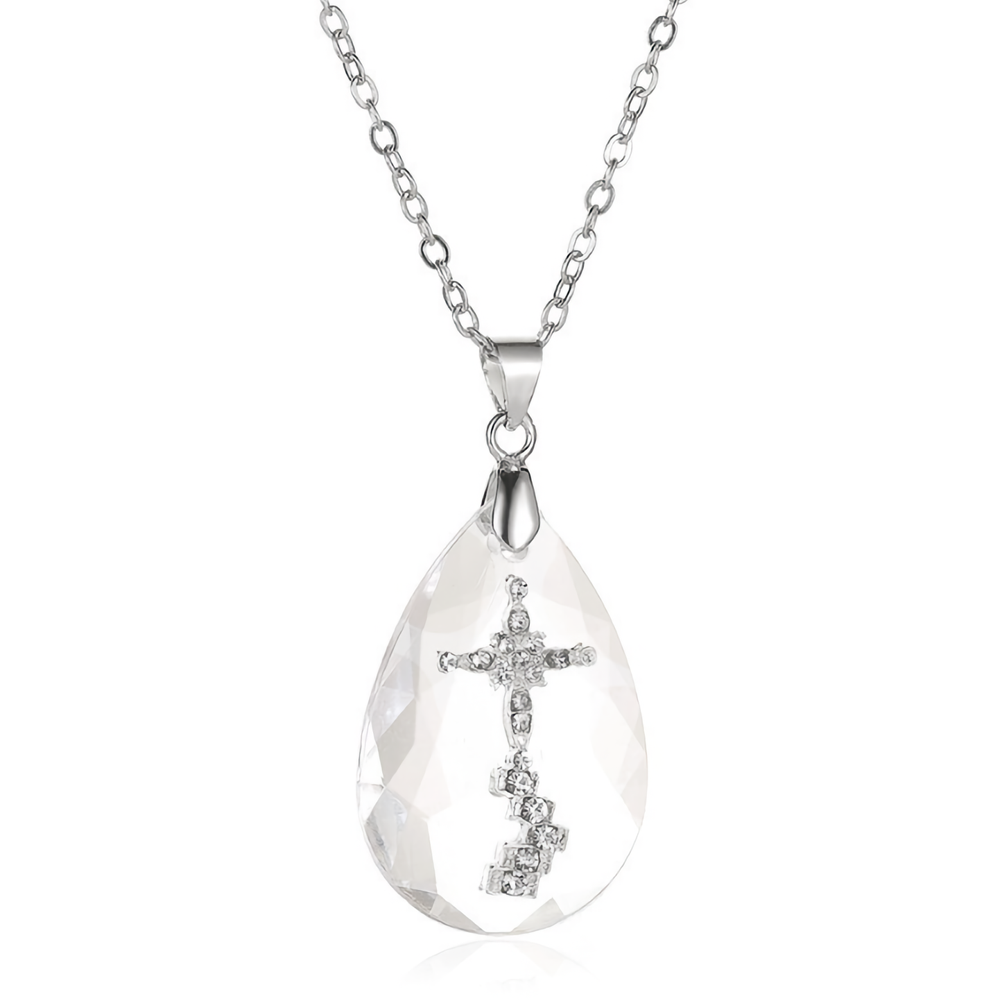 Crystal Stairway to Heaven Crucifix - emmy-rae-jewels.com
