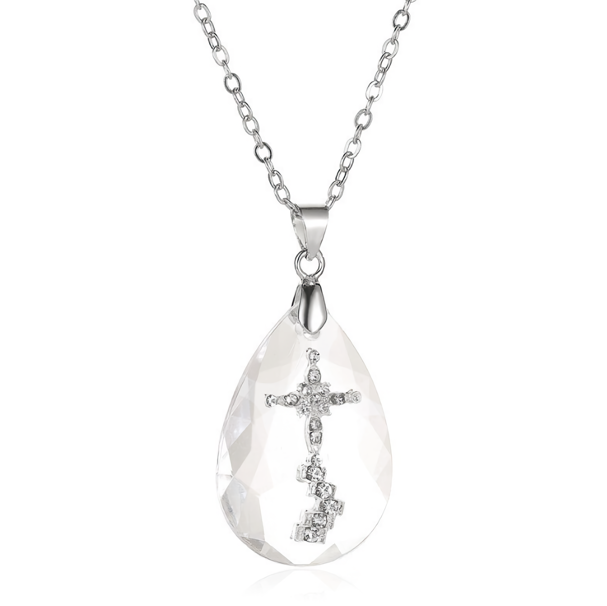 Crystal Stairway to Heaven Crucifix - emmy-rae-jewels.com
