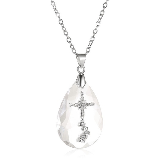 Crystal Stairway to Heaven Crucifix - emmy-rae-jewels.com