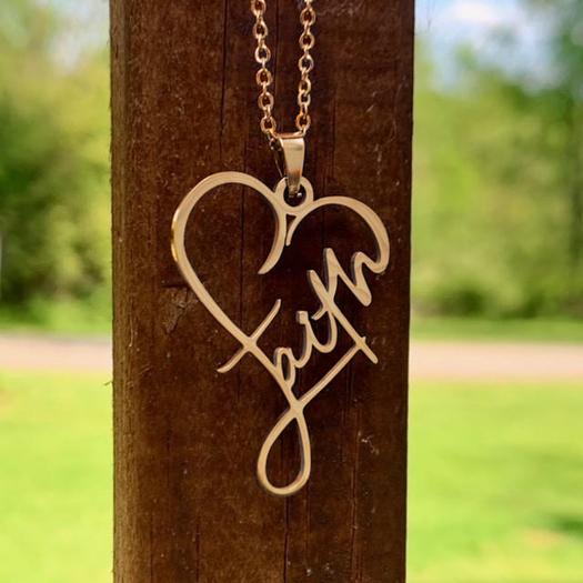 Faith Heart Necklace - emmy-rae-jewels.com