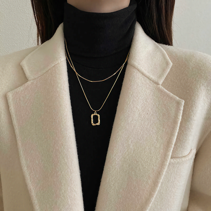 Abigail Layered Chain Pendant - emmy-rae-jewels.com