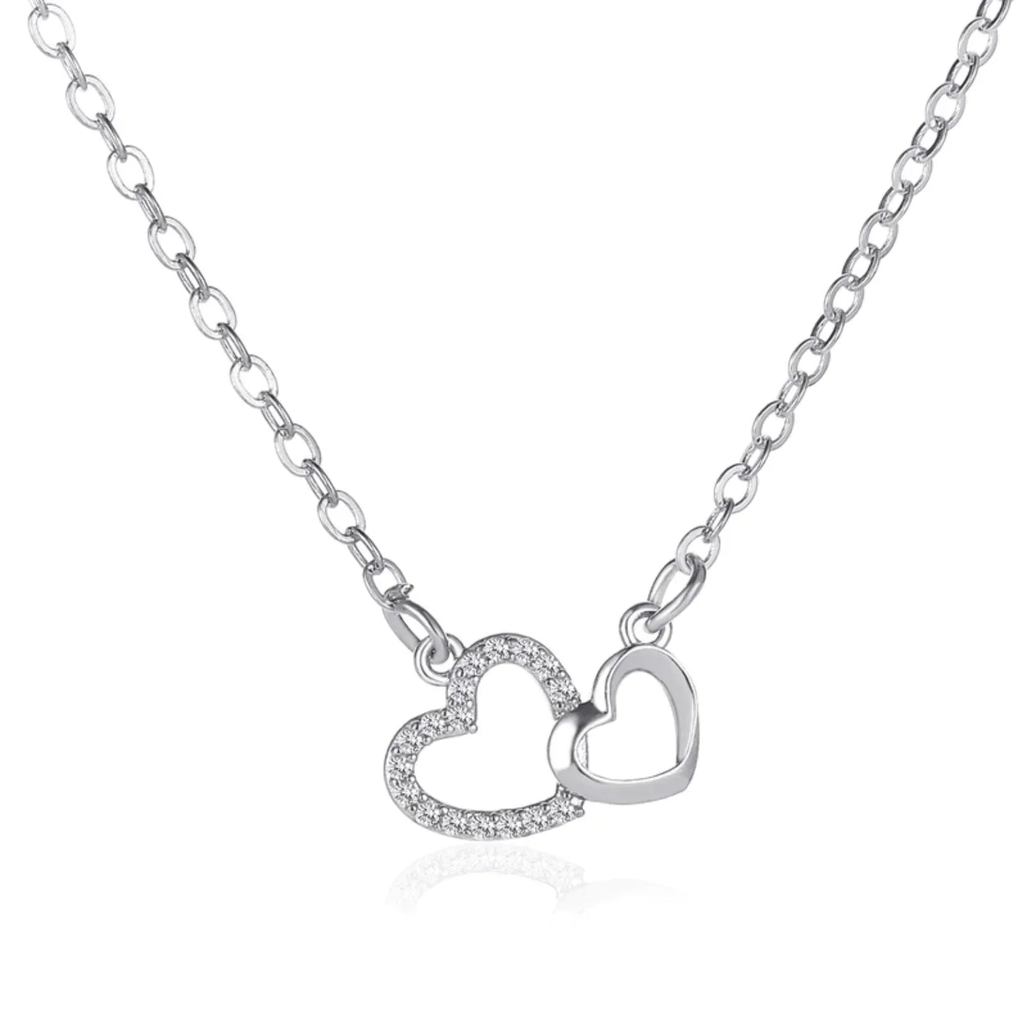 Cynthia Double Heart Necklace - emmy-rae-jewels.com