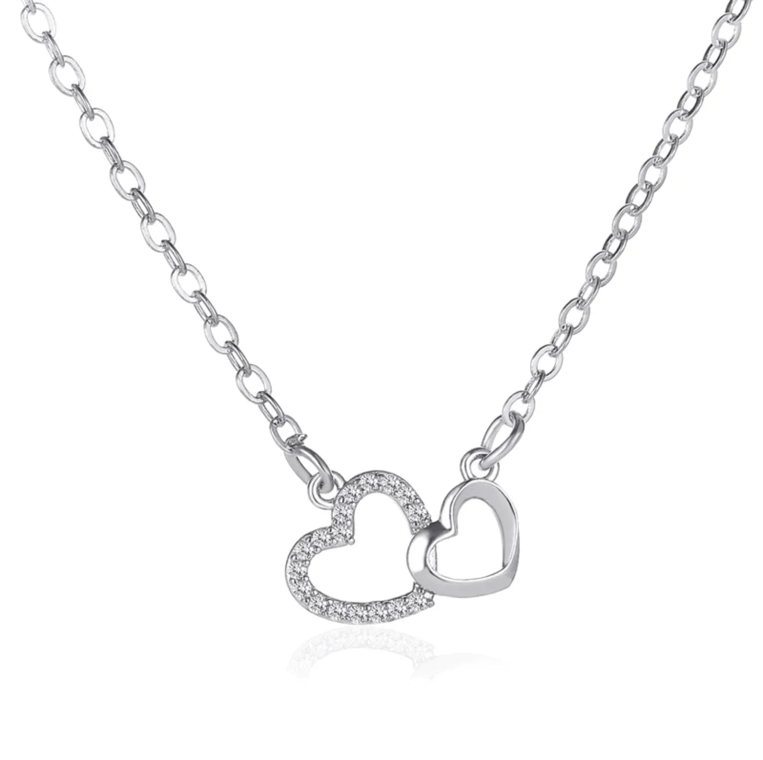 Cynthia Double Heart Necklace - emmy-rae-jewels.com