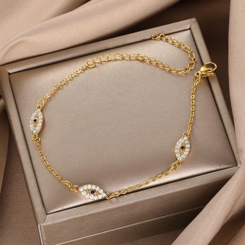 Diamond Evil Eye Bracelet - emmy-rae-jewels.com