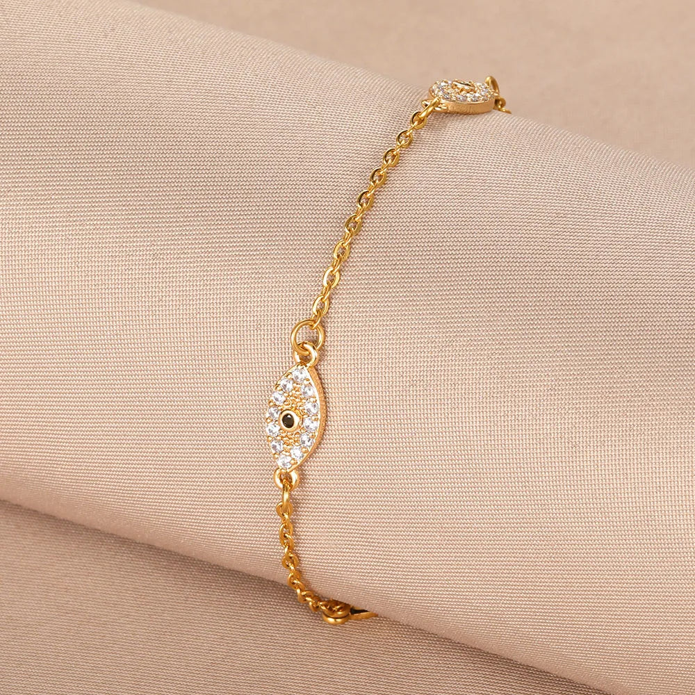 Diamond Evil Eye Bracelet - emmy-rae-jewels.com