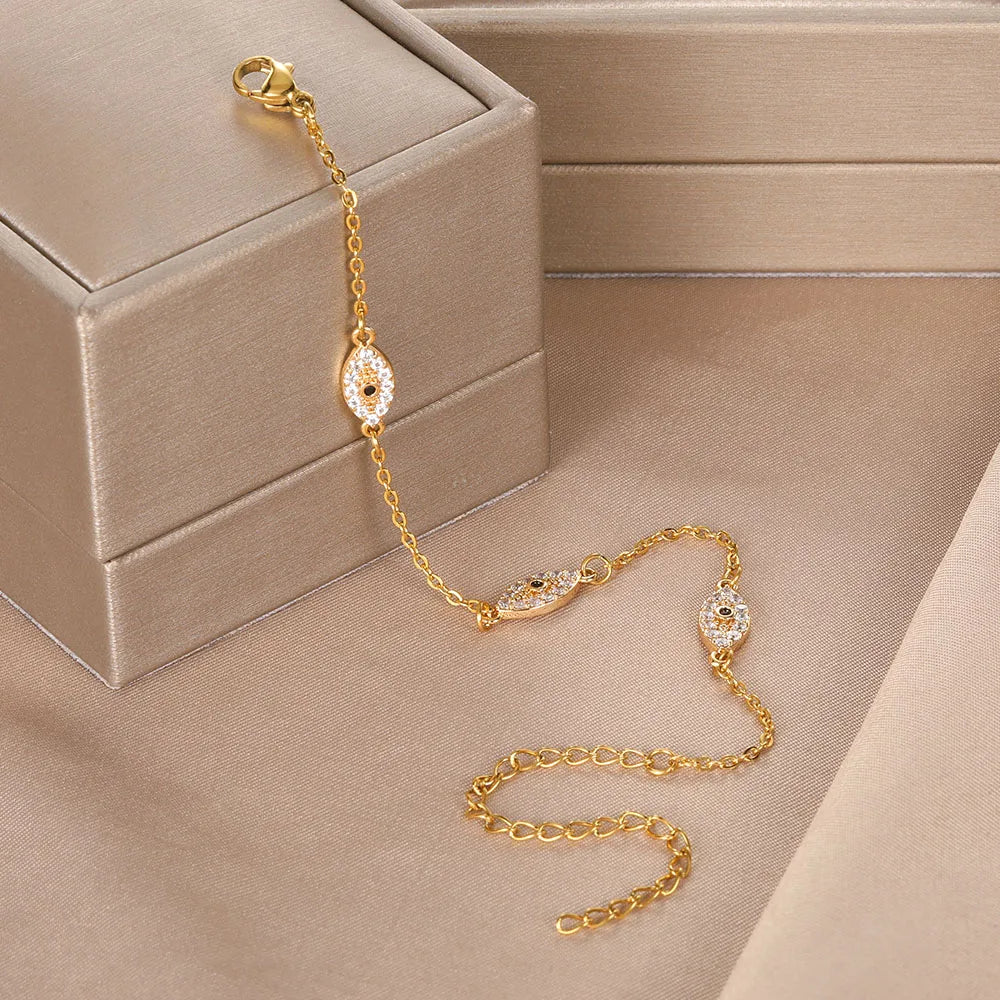 Diamond Evil Eye Bracelet - emmy-rae-jewels.com