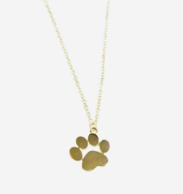 Gold-Plated Necklace with Paw Charm - emmy-rae-jewels.com