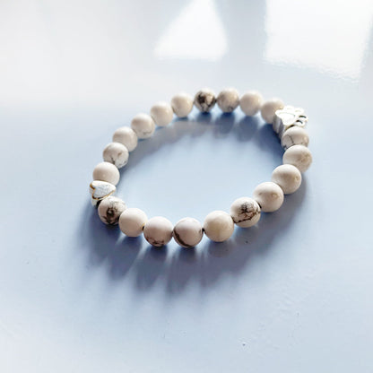 Natural Gemstone Bracelet with Paw & Heart Charm – Handcrafted Design - emmy-rae-jewels.com