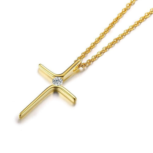 Asymmetrical Cross Necklace - emmy-rae-jewels.com