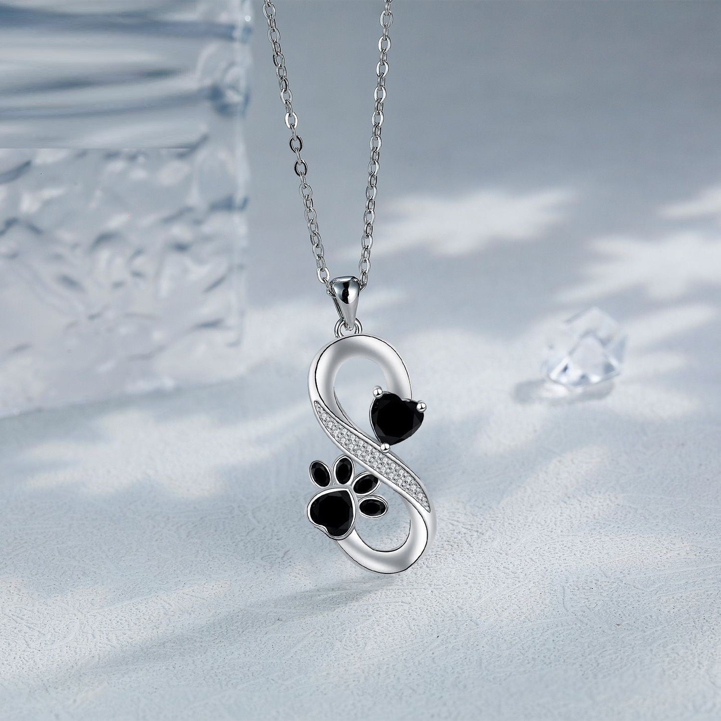 Infinite Symbol Necklace Hearts Paw Print - emmy-rae-jewels.com