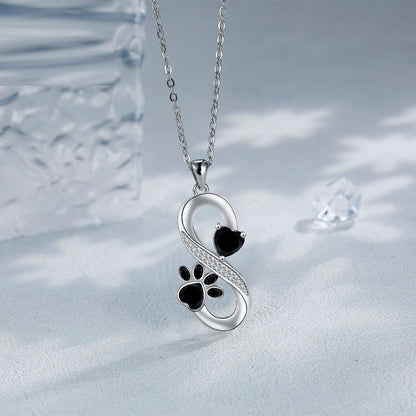 Infinite Symbol Necklace Hearts Paw Print - emmy-rae-jewels.com
