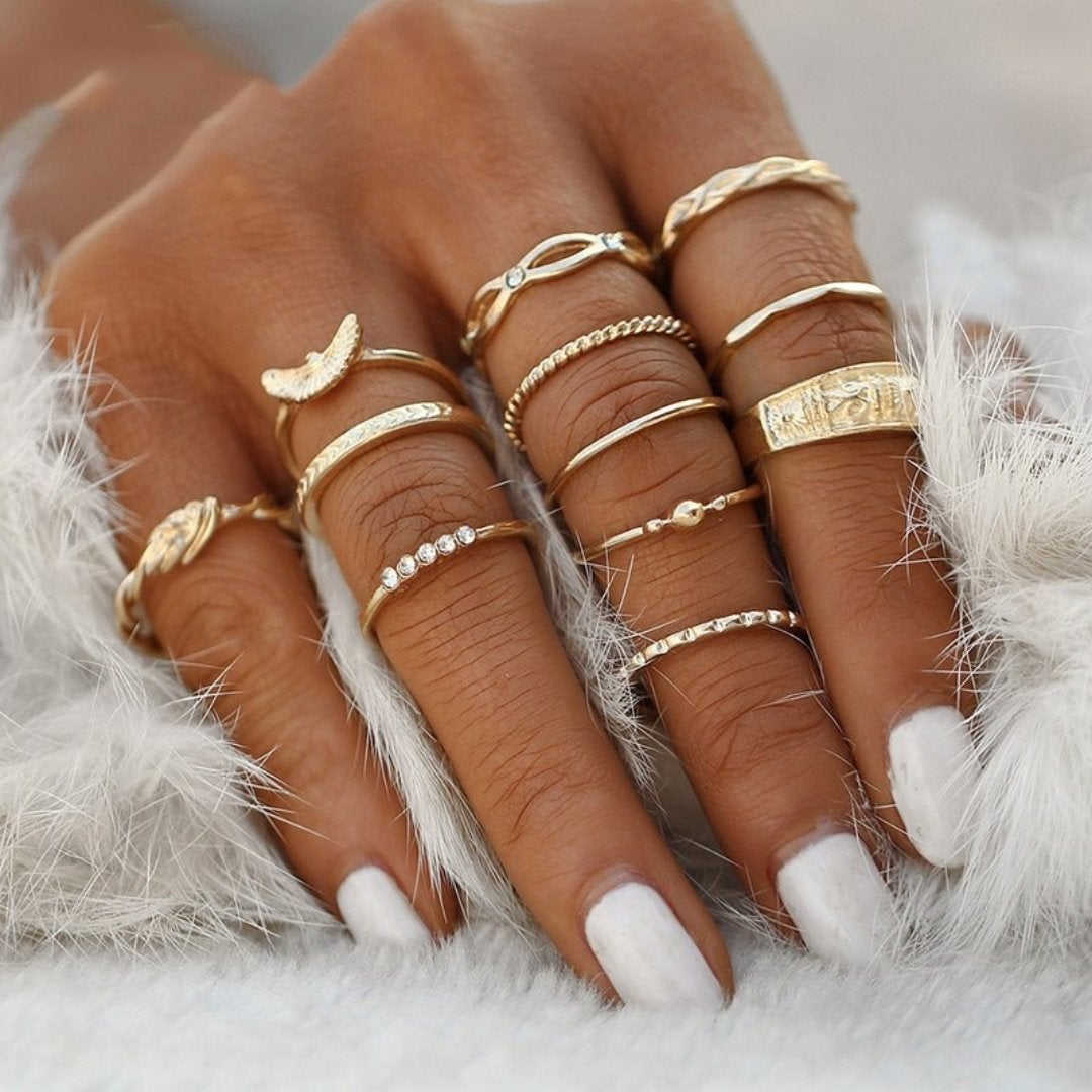 Unique Premium Pack of 8 to 12 Rings - emmy-rae-jewels.com
